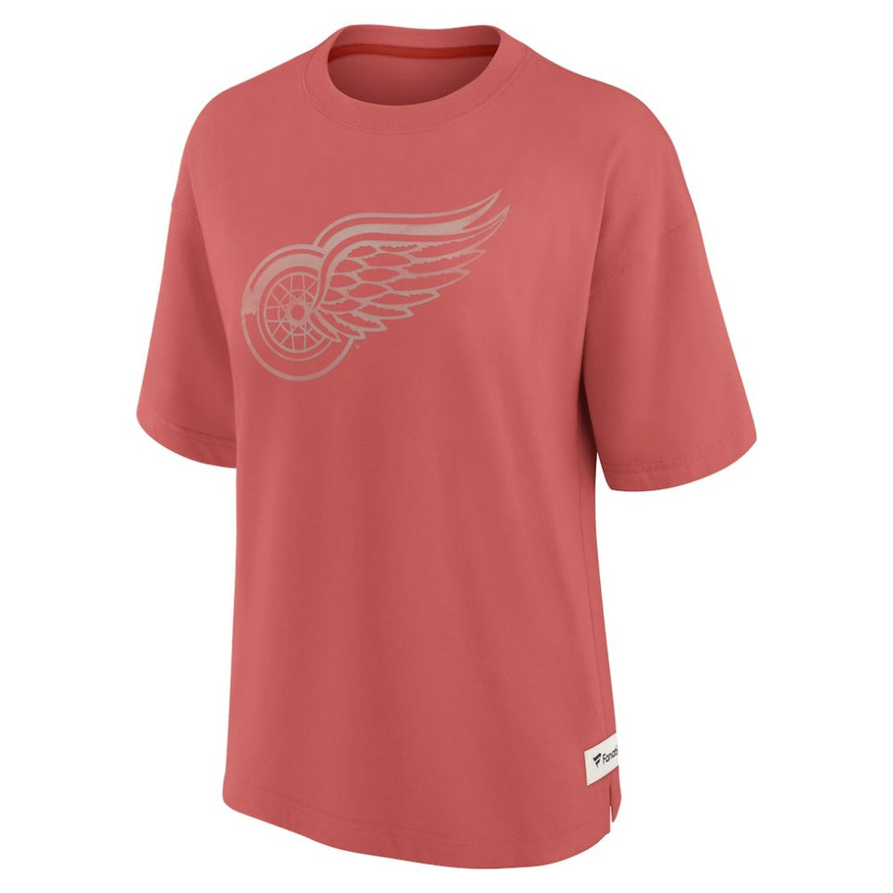 Detroit Red Wings Fanatics Women's Oversized Elements Raw Edge Future Ground T-Shirt - Red | Fanatics online