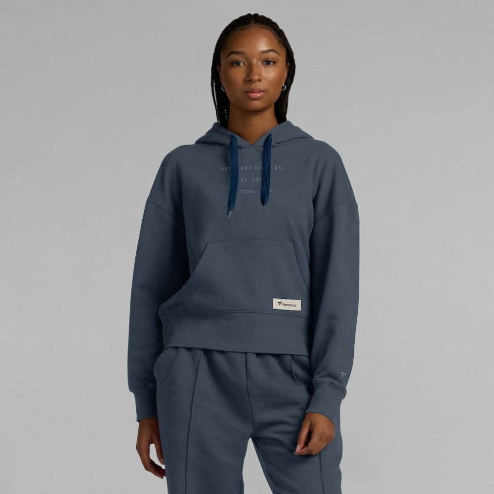 New York Rangers Fanatics Women's Elements Future Ground Subtle Tonal Pullover Hoodie - Blue | Fanatics discount
