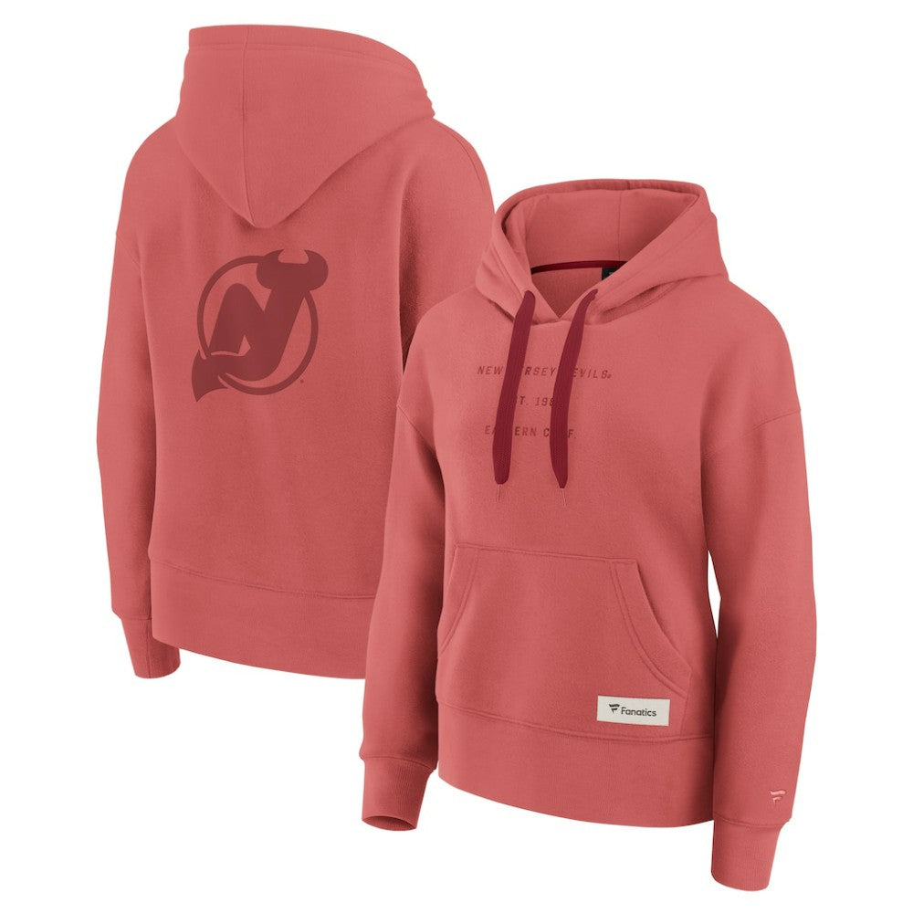 New Jersey Devils Fanatics Women's Elements Future Ground Subtle Tonal Pullover Hoodie - Red | Fanatics Lifestyle