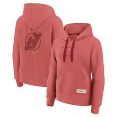 New Jersey Devils Fanatics Women's Elements Future Ground Subtle Tonal Pullover Hoodie - Red | Fanatics Lifestyle