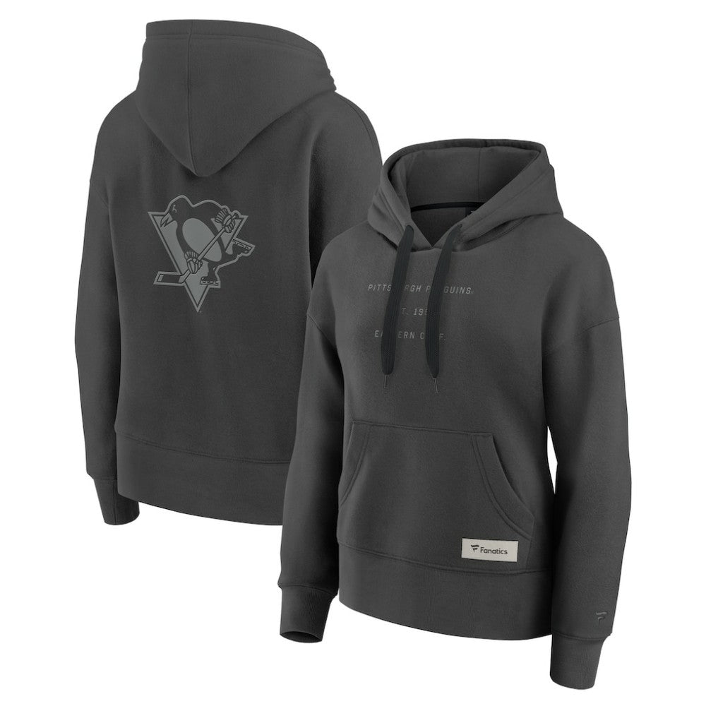 Pittsburgh Penguins Fanatics Women's Elements Future Ground Subtle Tonal Pullover Hoodie - Charcoal | Fanatics sale