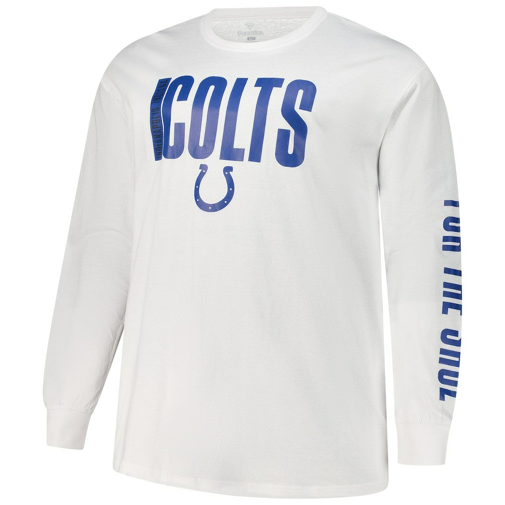 Indianapolis Colts Big & Tall Vision Long Sleeve T-Shirt - White - Fanatics