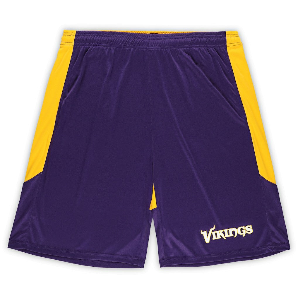 Minnesota Vikings Big & Tall Launch Shorts - Purple/Gold - Fanatics