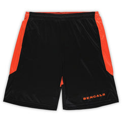 Cincinnati Bengals Big & Tall Launch Shorts - Black/Orange - Fanatics