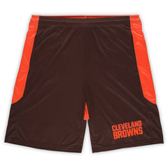 Cleveland Browns Big & Tall Launch Shorts - Brown/Orange - Fanatics