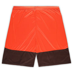 Cleveland Browns Big & Tall Launch Shorts - Brown/Orange - Fanatics
