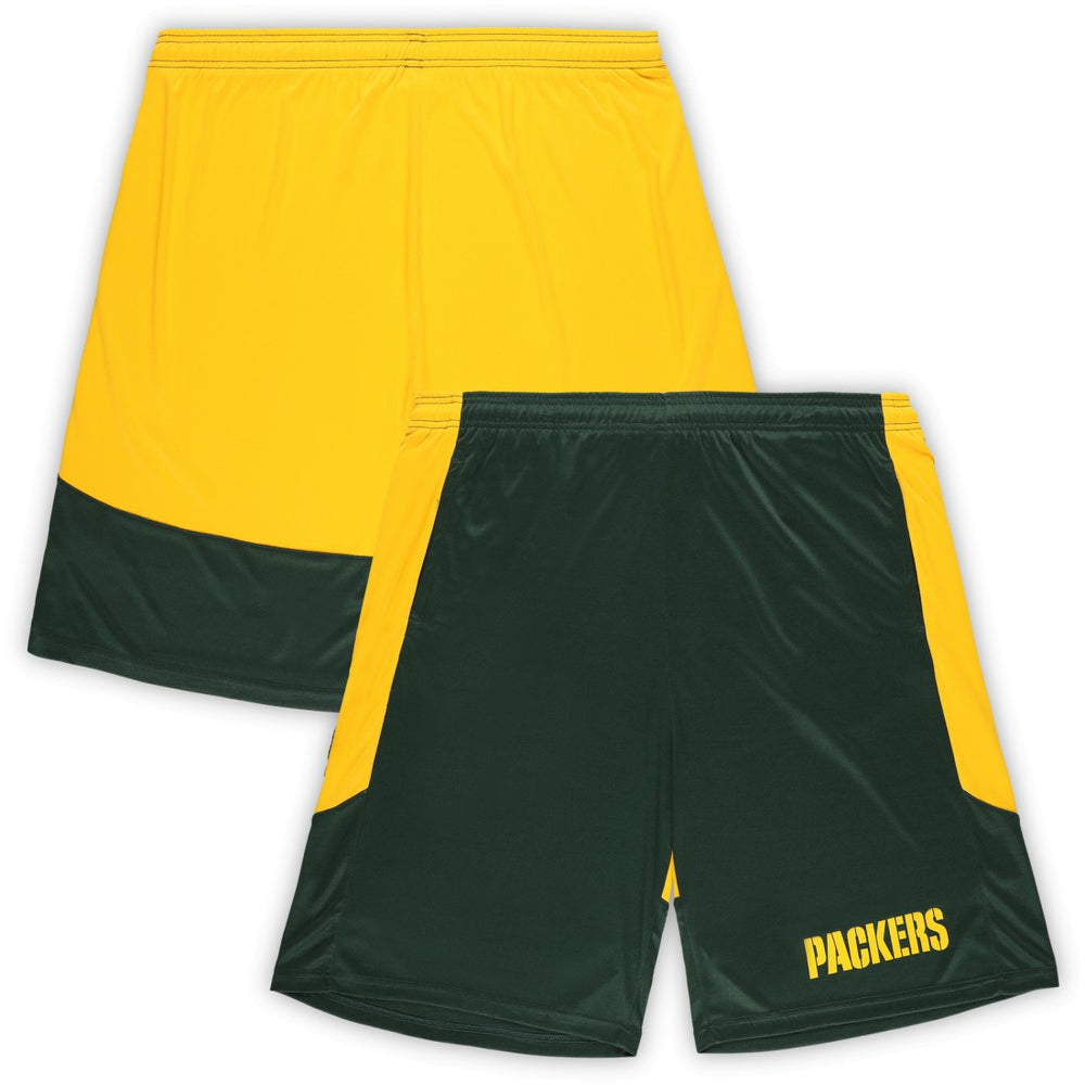 Green Bay Packers Big & Tall Launch Shorts - Green/Gold - Fanatics