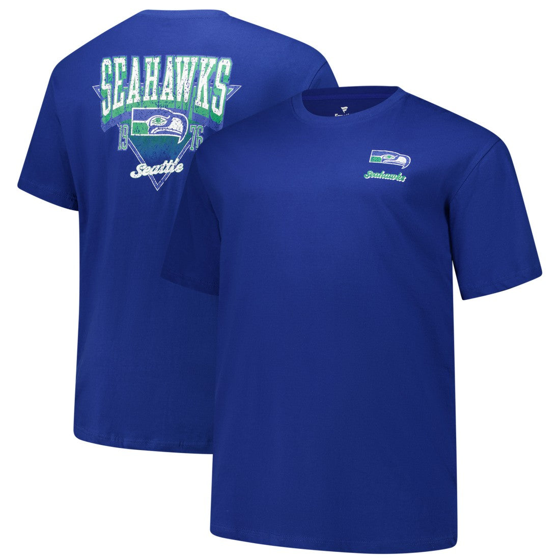 Seattle Seahawks Big & Tall Throwback Logo T-Shirt - Royal - Fanatics