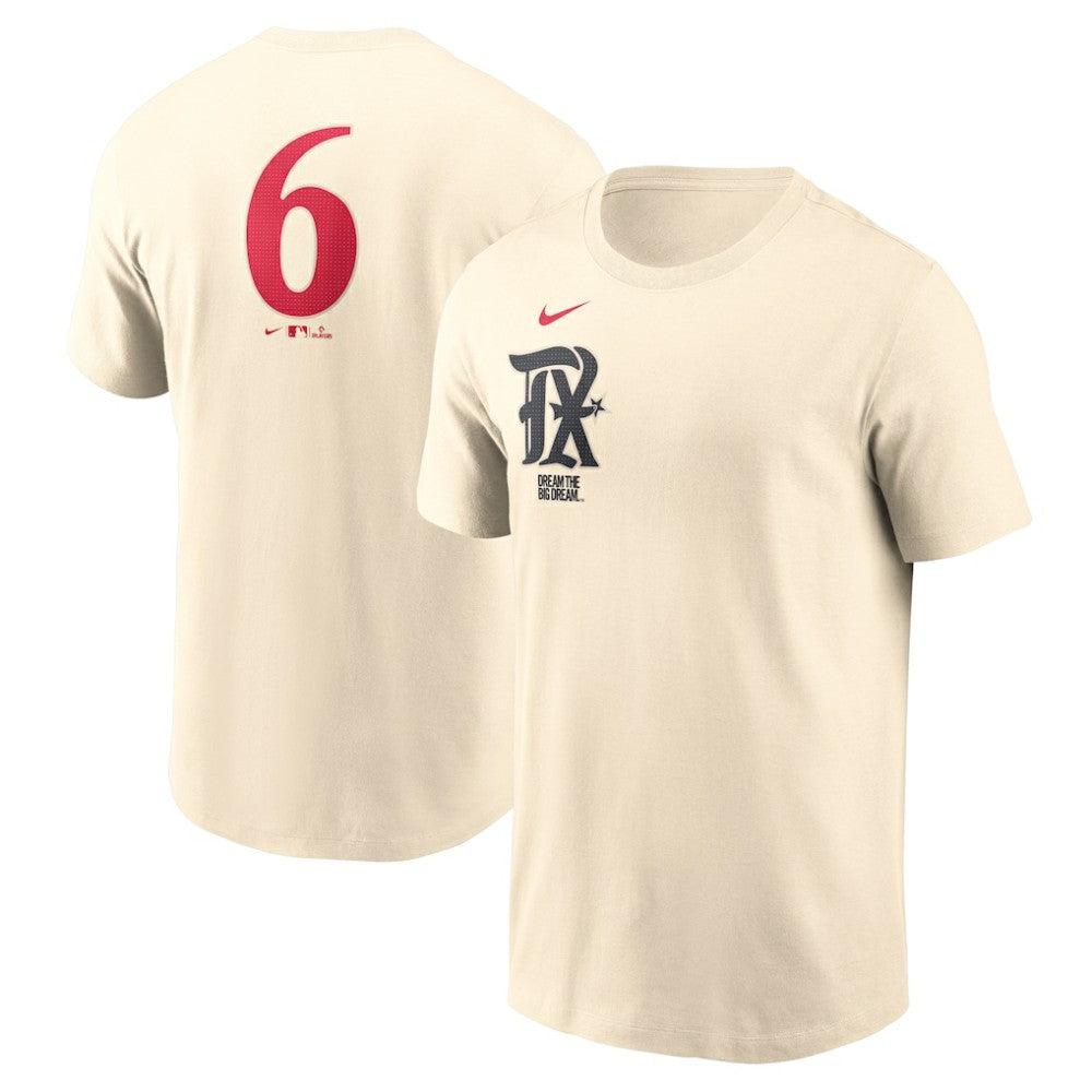 Texas Rangers Nike City Connect Fuse Name & Number T-Shirt Discount