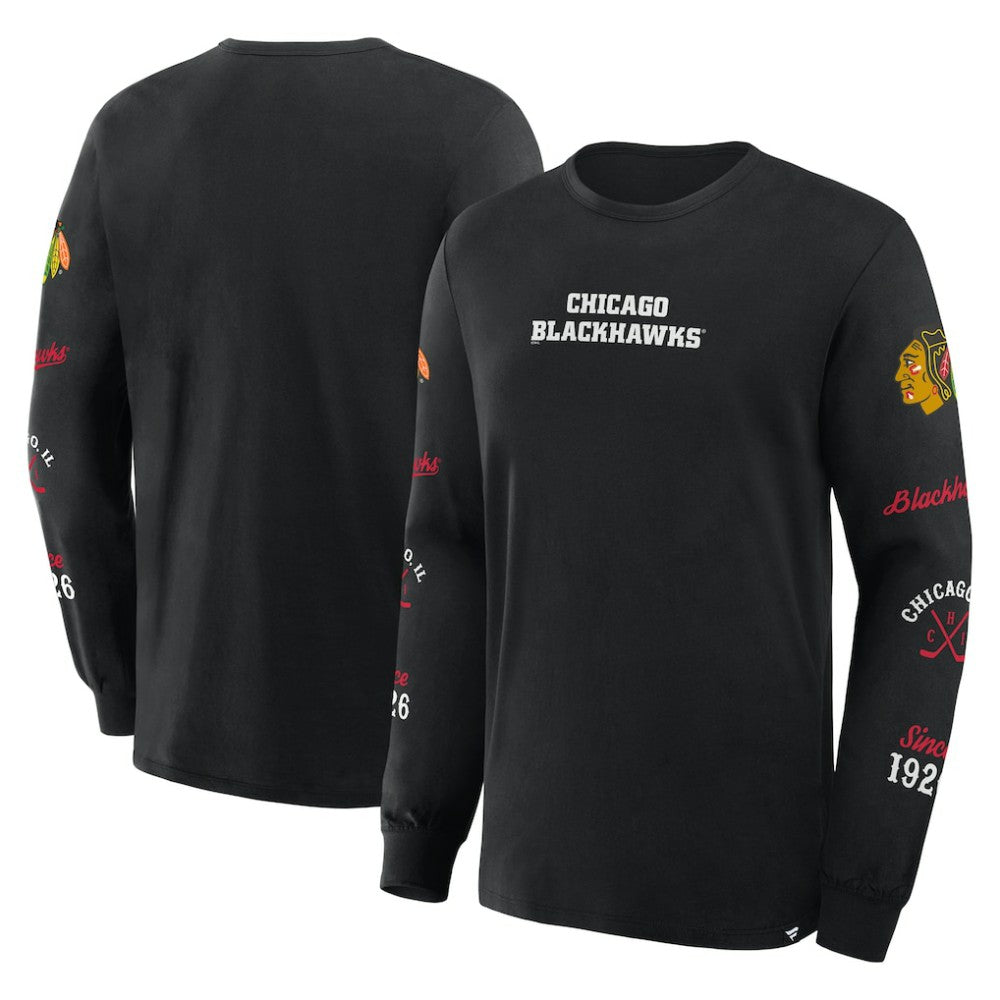 Chicago Blackhawks Fanatics Boxed In Legacy Long Sleeve T-Shirt - Black | Fanatics near me