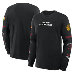 Chicago Blackhawks Fanatics Boxed In Legacy Long Sleeve T-Shirt - Black | Fanatics near me