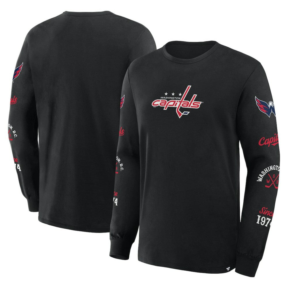 Washington Capitals Fanatics Boxed In Legacy Long Sleeve T-Shirt - Black | Fanatics Clearance