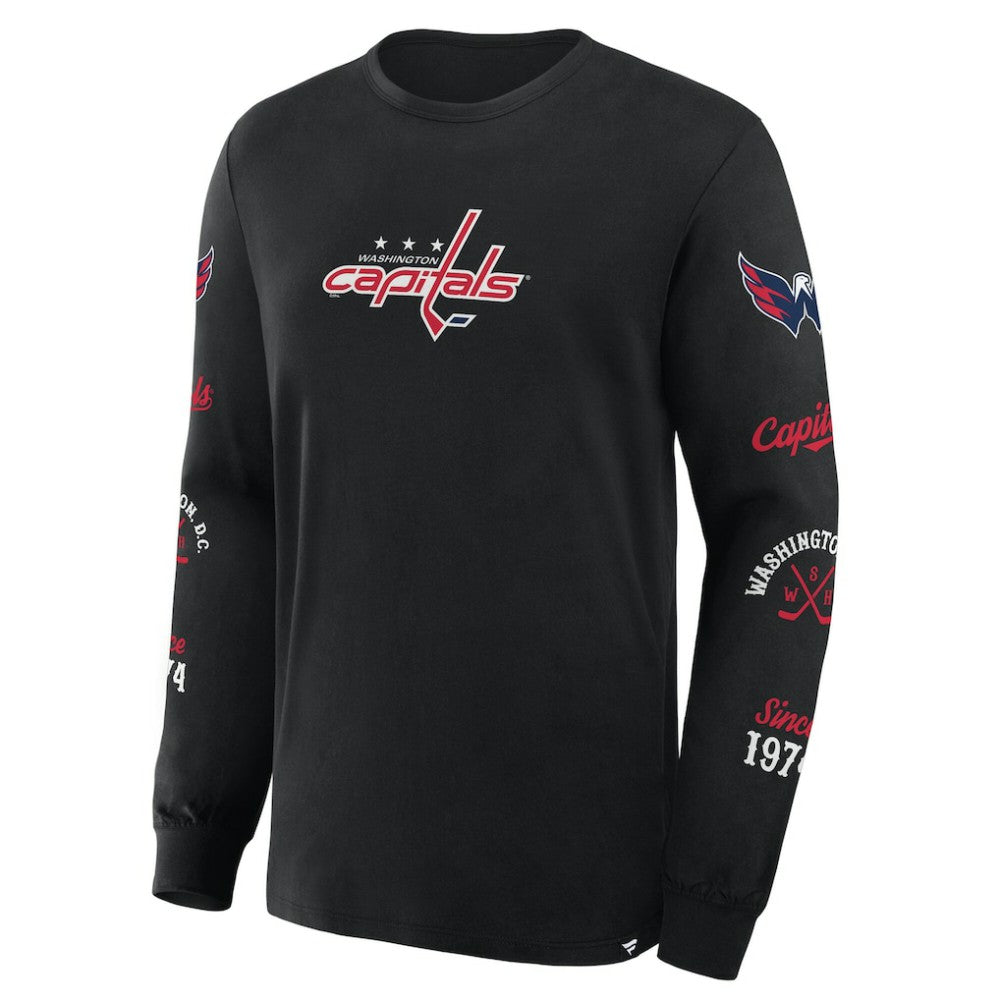 Washington Capitals Fanatics Boxed In Legacy Long Sleeve T-Shirt - Black | Fanatics Clearance
