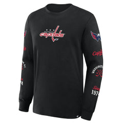 Washington Capitals Fanatics Boxed In Legacy Long Sleeve T-Shirt - Black | Fanatics Clearance
