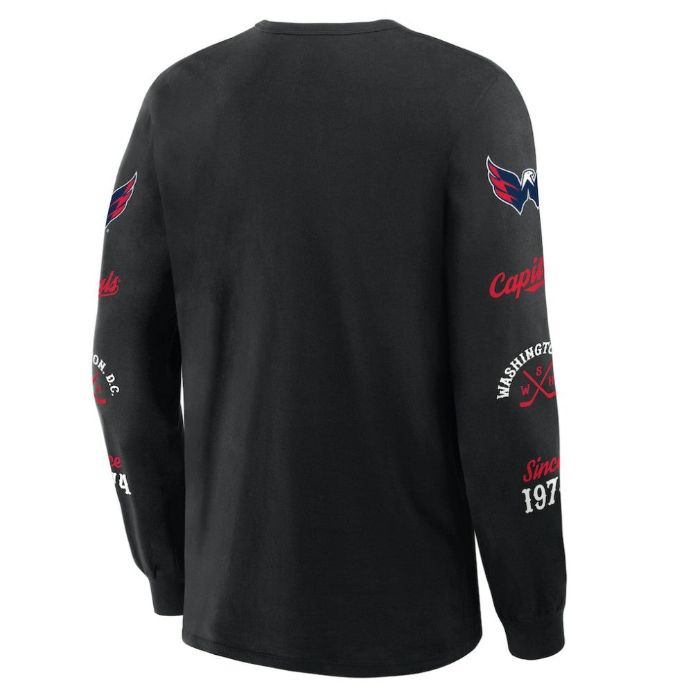 Washington Capitals Fanatics Boxed In Legacy Long Sleeve T-Shirt - Black | Fanatics Clearance