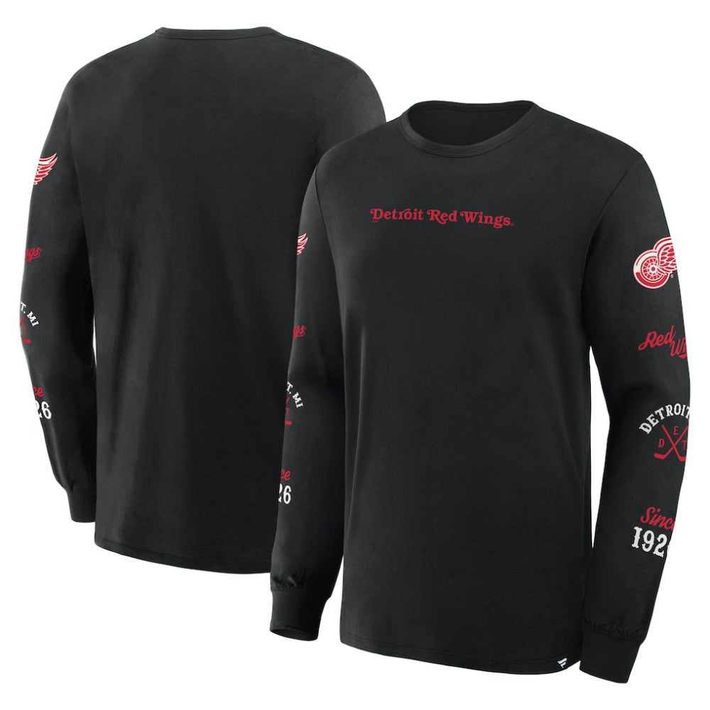Detroit Red Wings Fanatics Boxed In Legacy Long Sleeve T-Shirt - Black | Fanatics discount