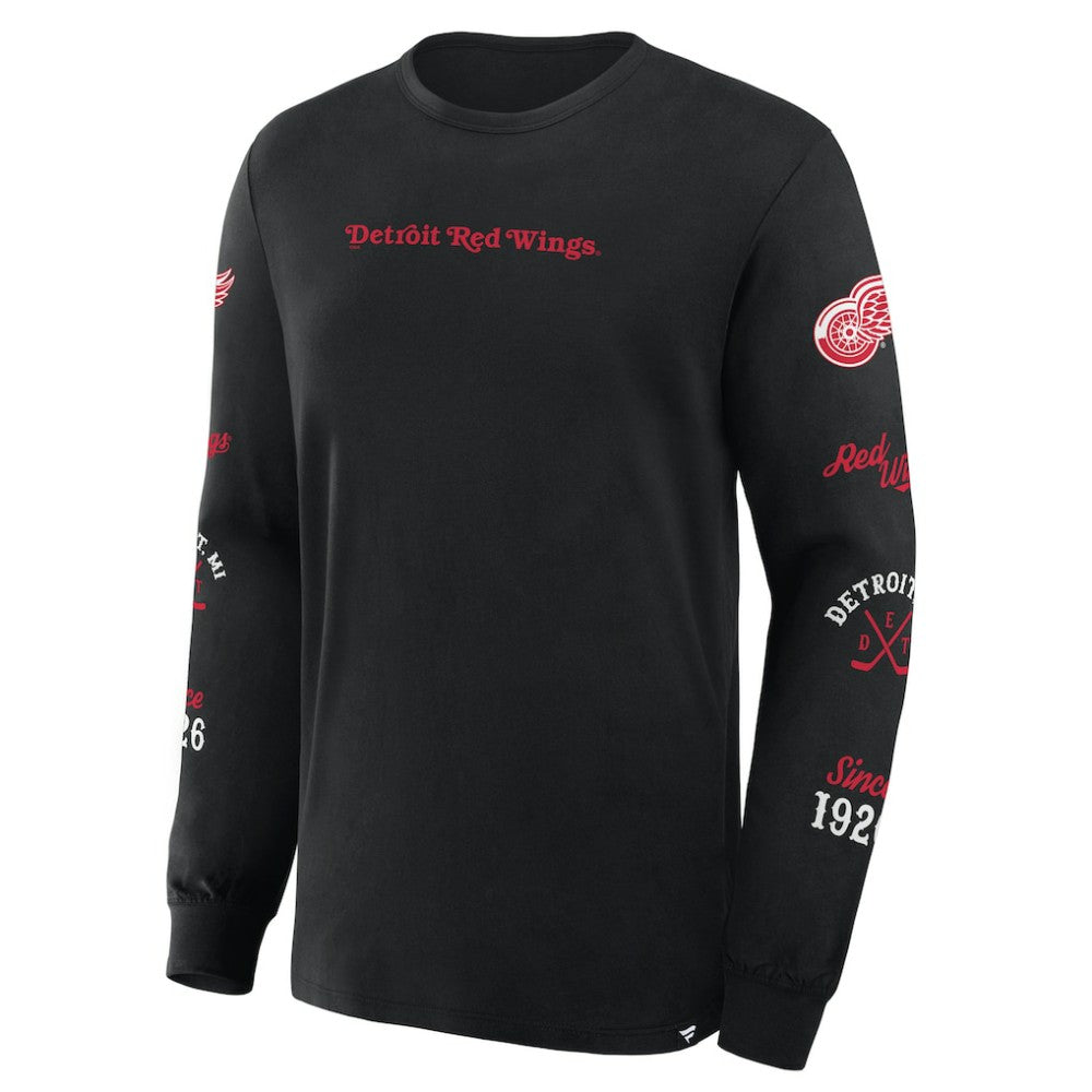 Detroit Red Wings Fanatics Boxed In Legacy Long Sleeve T-Shirt - Black | Fanatics discount