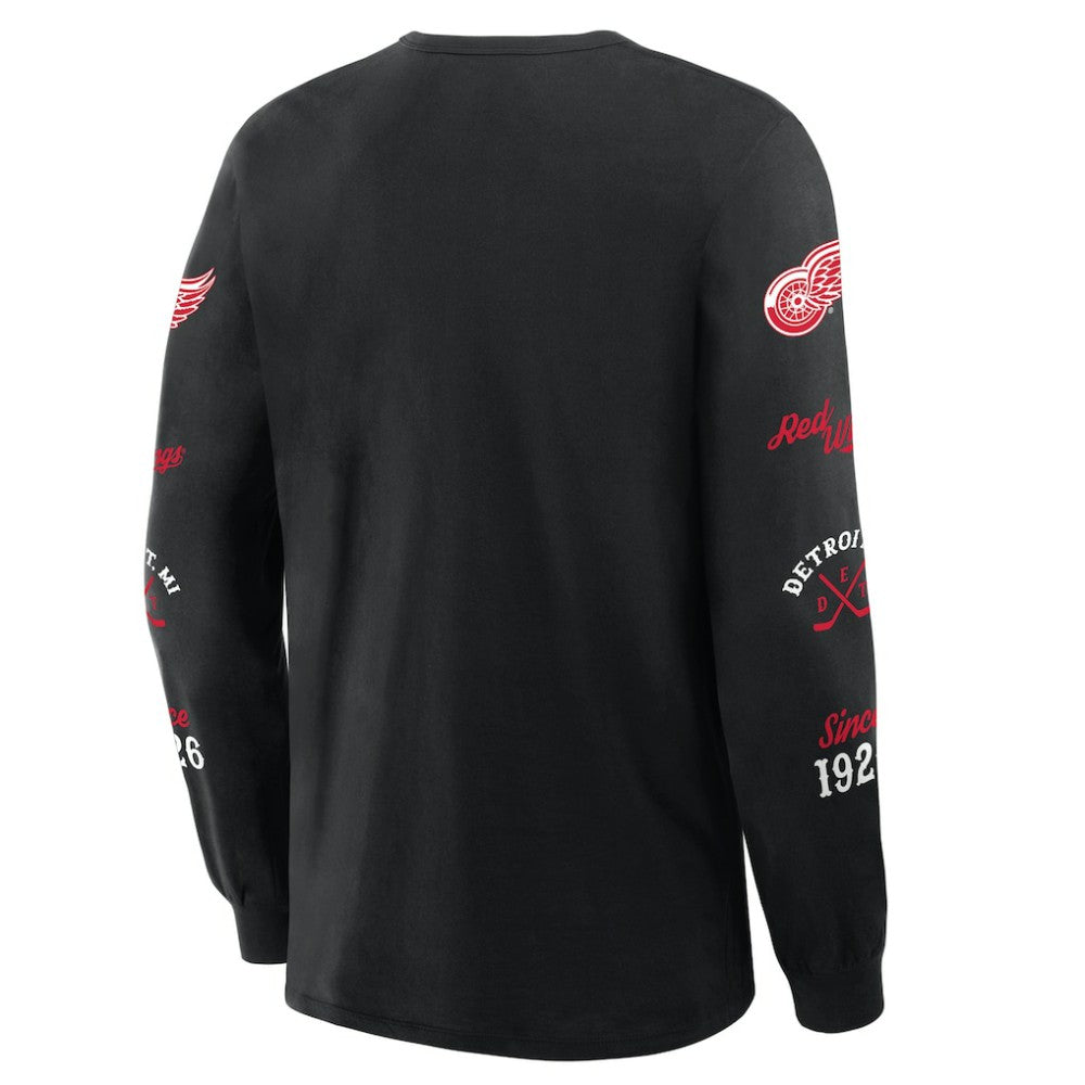 Detroit Red Wings Fanatics Boxed In Legacy Long Sleeve T-Shirt - Black | Fanatics discount