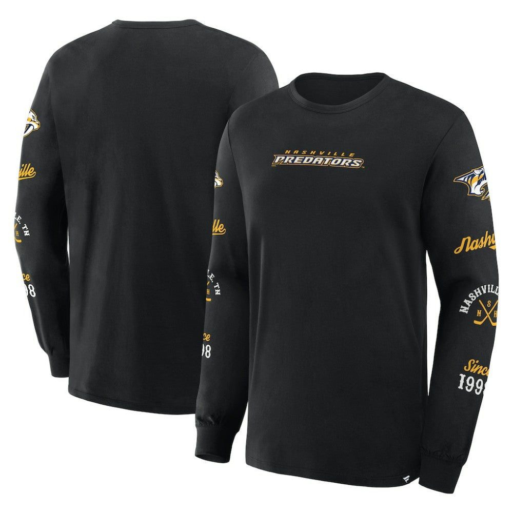 Nashville Predators Fanatics Boxed In Legacy Long Sleeve T-Shirt - Black | Fanatics Lifestyle