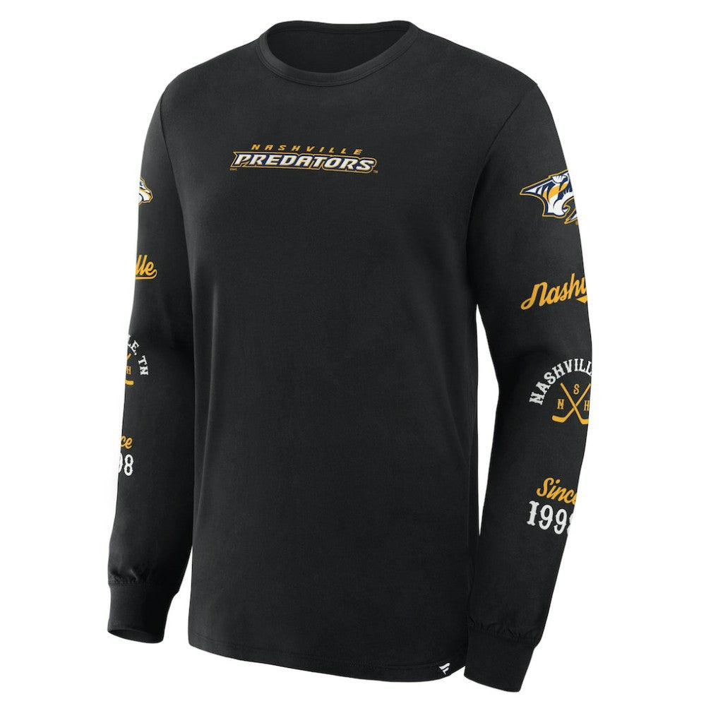Nashville Predators Fanatics Boxed In Legacy Long Sleeve T-Shirt - Black | Fanatics Lifestyle