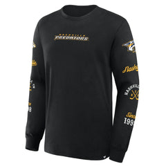 Nashville Predators Fanatics Boxed In Legacy Long Sleeve T-Shirt - Black | Fanatics Lifestyle
