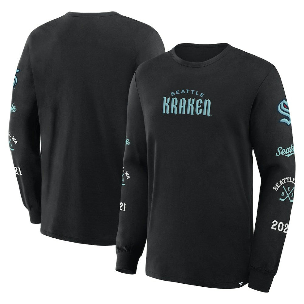 Seattle Kraken Fanatics Boxed In Legacy Long Sleeve T-Shirt - Black | Fanatics online
