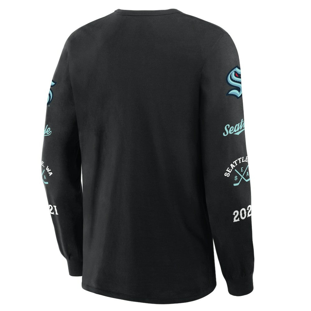 Seattle Kraken Fanatics Boxed In Legacy Long Sleeve T-Shirt - Black | Fanatics online