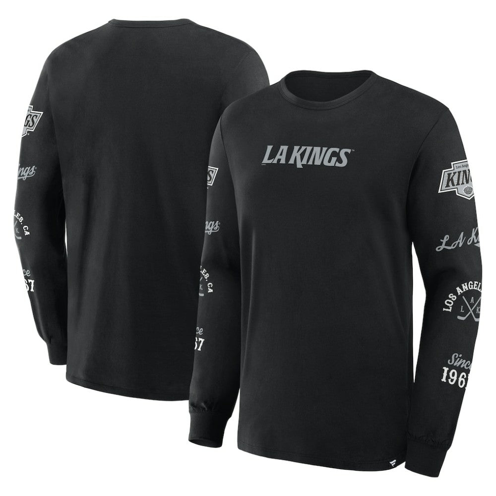 Los Angeles Kings Fanatics Boxed In Legacy Long Sleeve T-Shirt - Black | Fanatics Clearance
