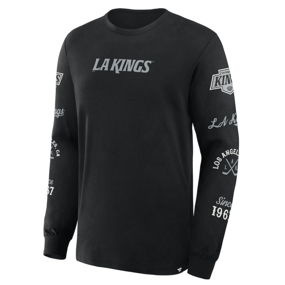 Los Angeles Kings Fanatics Boxed In Legacy Long Sleeve T-Shirt - Black | Fanatics Clearance