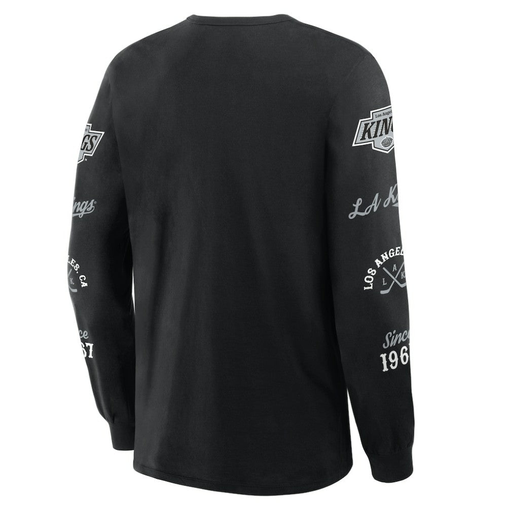 Los Angeles Kings Fanatics Boxed In Legacy Long Sleeve T-Shirt - Black | Fanatics Clearance