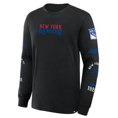 New York Rangers Fanatics Boxed In Legacy Long Sleeve T-Shirt - Black | Fanatics Clearance