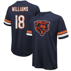 Caleb Williams Chicago Bears Majestic Threads Name & Number Oversize Fit T-Shirt - Navy - NFL