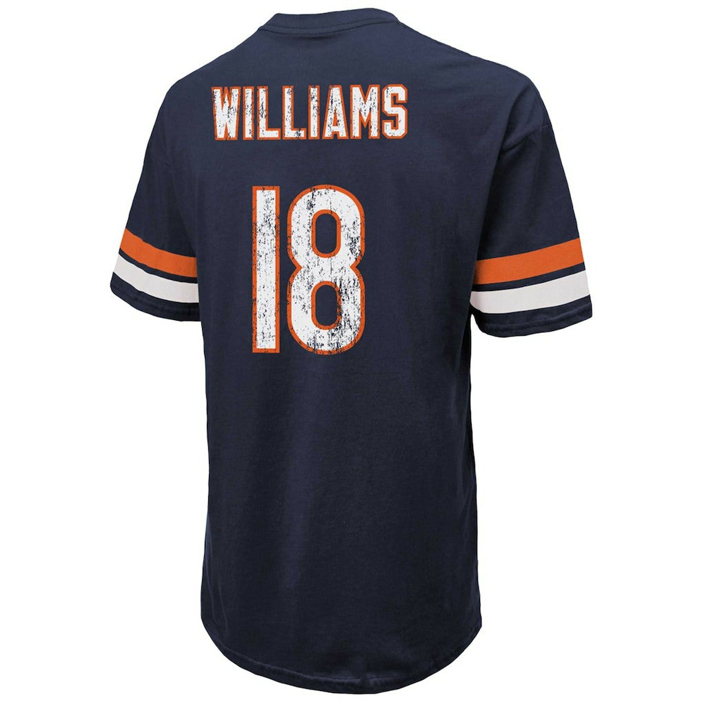 Caleb Williams Chicago Bears Majestic Threads Name & Number Oversize Fit T-Shirt - Navy - NFL