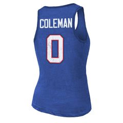 Keon Coleman Buffalo Bills Majestic Threads Women's Name & Number Tri-Blend Scoop Neck Tank Top - Royal - NFL
