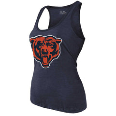 Caleb Williams Chicago Bears Majestic Threads Women's Name & Number Tri-Blend Scoop Neck Tank Top - Navy - NFL