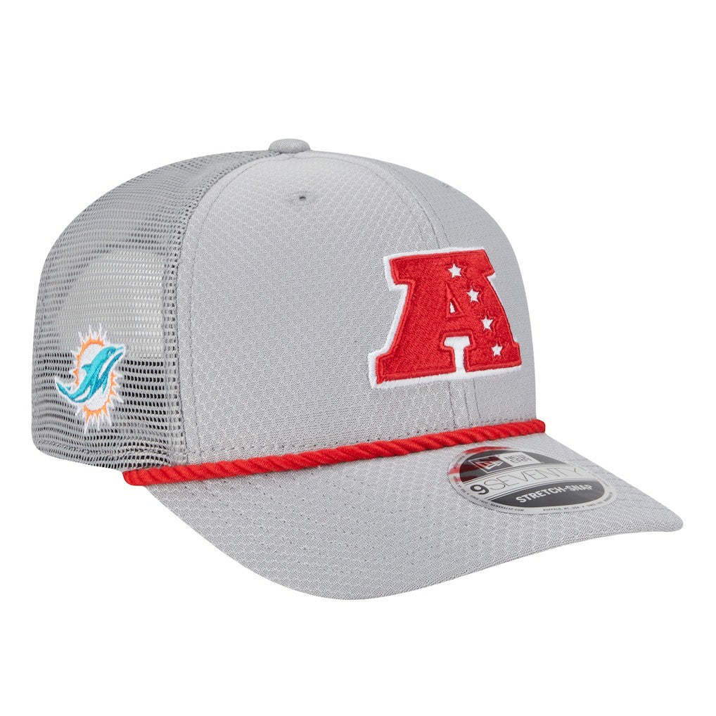 Miami Dolphins New Era 2025 Pro Bowl 9SEVENTY Stretch-Snap Hat - Gray - NFL