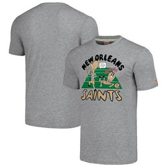 New Orleans Saints NFL x Homage x Beavis and Butt-Head Unisex Tri-Blend T-Shirt – Gray - NFL