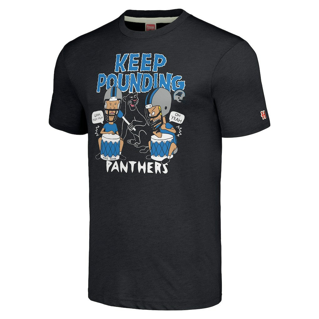 Carolina Panthers NFL x Homage x Beavis and Butt-Head Unisex Tri-Blend T-Shirt – Charcoal - NFL