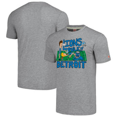 Detroit Lions NFL x Homage x Beavis and Butt-Head Unisex Tri-Blend T-Shirt – Gray - NFL
