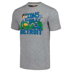 Detroit Lions NFL x Homage x Beavis and Butt-Head Unisex Tri-Blend T-Shirt – Gray - NFL