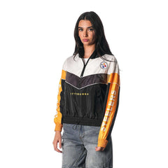 Pittsburgh Steelers The Wild Collective Women's 1/4 Zip Track Jacket - Black - NFL
