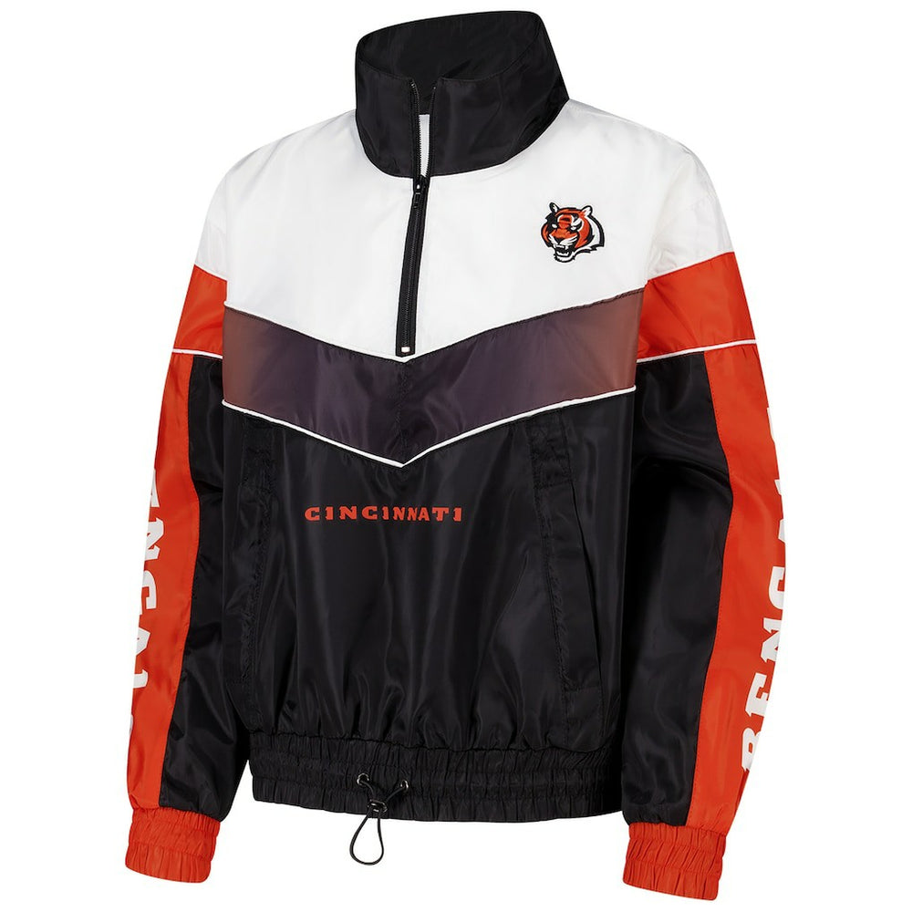 Cincinnati Bengals The Wild Collective Women's 1/4 Zip Track Jacket - Black - NFL