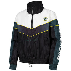 Green Bay Packers The Wild Collective Women's 1/4 Zip Track Jacket - Green - NFL