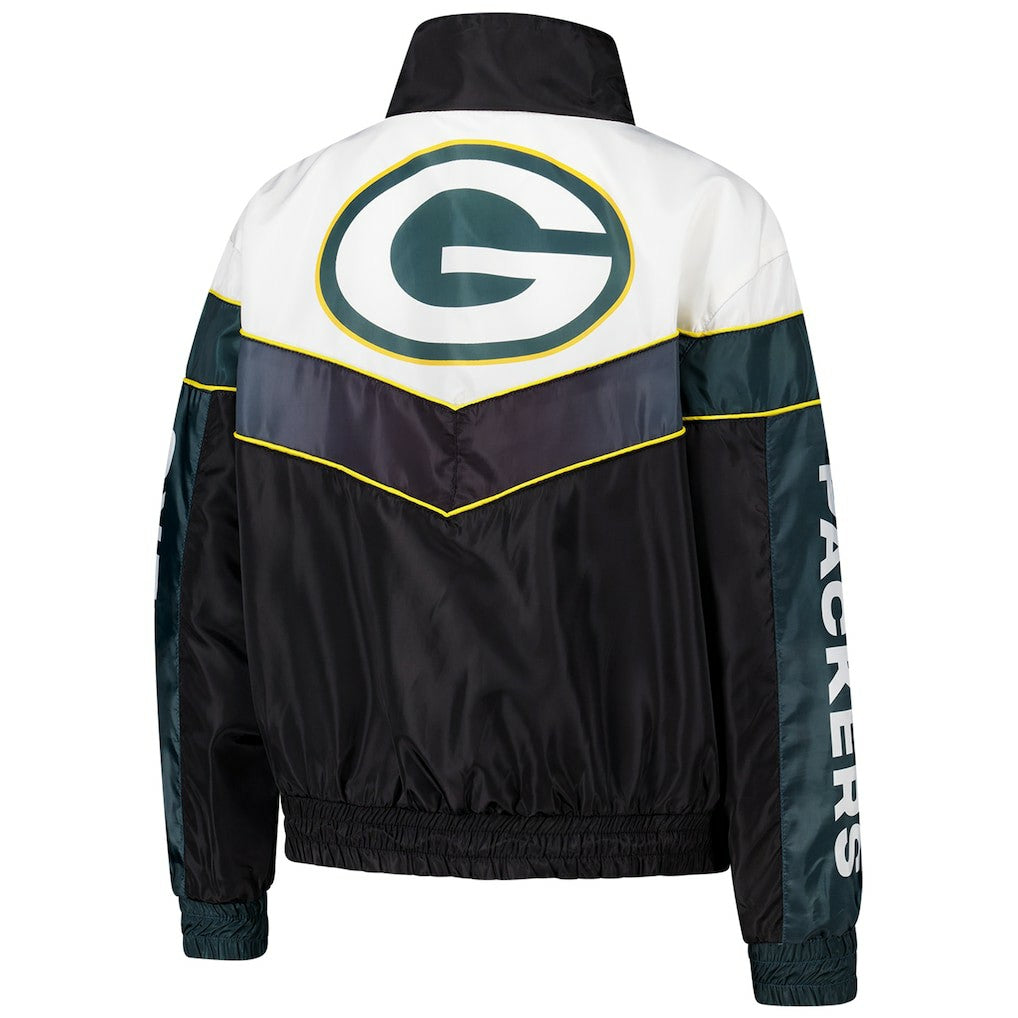 Green Bay Packers The Wild Collective Women's 1/4 Zip Track Jacket - Green - NFL