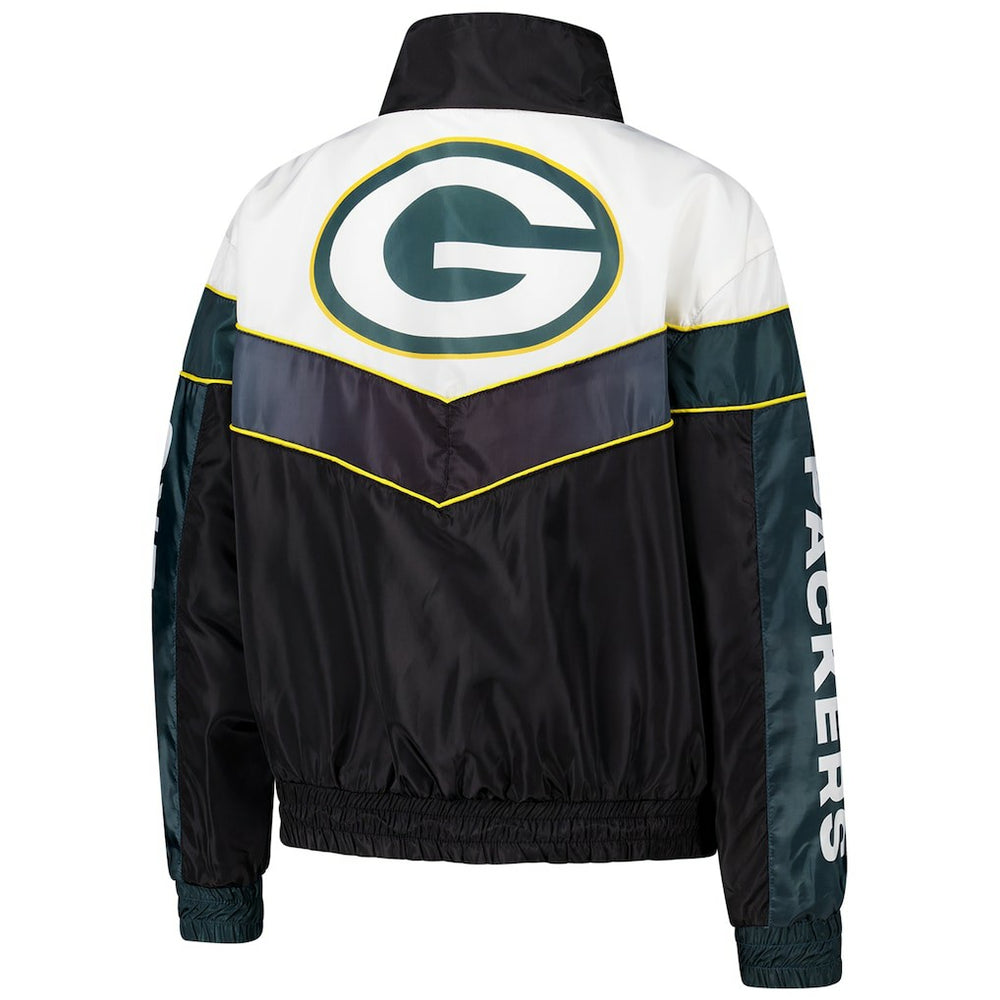 Green Bay Packers The Wild Collective Women's 1/4 Zip Track Jacket - Green - NFL