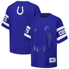 Indianapolis Colts The Wild Collective Women's Drop Shoulder T-Shirt - Royal - NFL