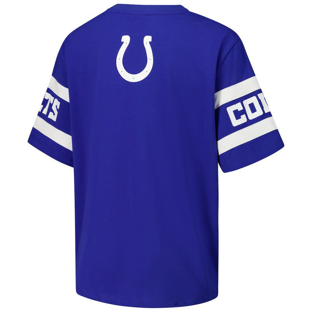 Indianapolis Colts The Wild Collective Women's Drop Shoulder T-Shirt - Royal - NFL