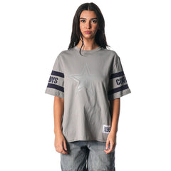 Dallas Cowboys The Wild Collective Women's Drop Shoulder T-Shirt - Black - NFL