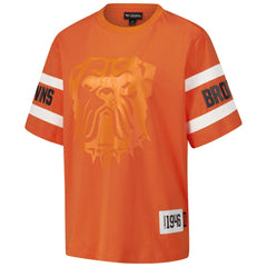 Cleveland Browns The Wild Collective Women's Drop Shoulder T-Shirt - Orange - NFL