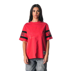 Kansas City Chiefs The Wild Collective Women's Drop Shoulder T-Shirt - Red - NFL